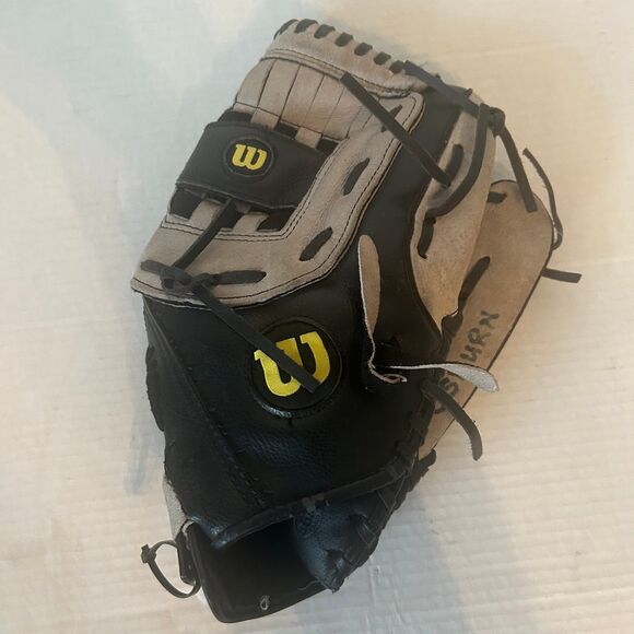 Wilson A360 Black Gray Leather 13” Softball Glove AO3RS15 Right Hand Throw - Picture 2 of 4